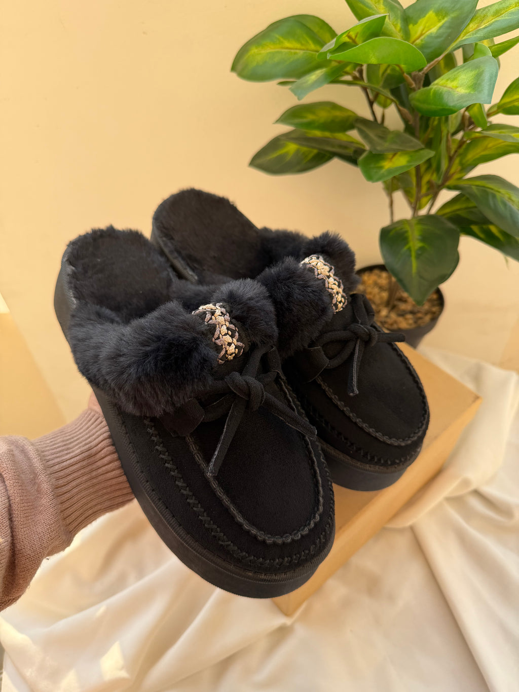 VELVET CLOGS